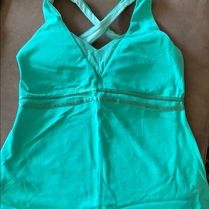 Athletic top with built in bra